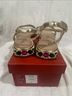 exe 100% Leather Gold Pink Sandals Size 11 - photo 6