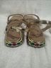 exe 100% Leather Gold Pink Sandals Size 11 - photo 7