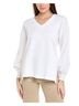 CAbi 100% Cotton White Pullover Sweater Size M - photo 1