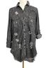 Thrill 100% Cotton Black Button-Down Shirt Size L - photo 1