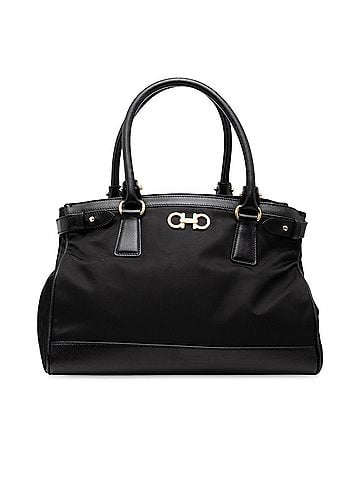 Salvatore Ferragamo Nylon Gancini Satchel (view 1)