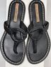 Bernardo 100% Leather Black Flip Flops Size 9 - photo 4
