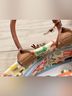 Dooney & Bourke Graphic Tan Pink White Leather Belt One size - photo 6