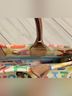 Dooney & Bourke Graphic Tan Pink White Leather Belt One size - photo 8