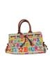 Dooney & Bourke Graphic Tan Pink White Leather Belt One size - photo 1