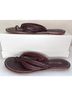 Bernardo 100% Leather Brown Flip Flops Size 10 - photo 4