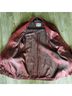 Vera Pelle 100% Leather Solid Red Purple Coat Size L - photo 7