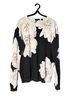 Ted Baker London 100% Cotton Floral Black Pink Pullover Sweater Size 4 - photo 1
