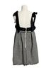 Sofie The label 100% Polyester 100% Cotton Houndstooth Black White Cocktail Dress Size L - photo 2