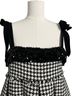 Sofie The label 100% Polyester 100% Cotton Houndstooth Black White Cocktail Dress Size L - photo 6