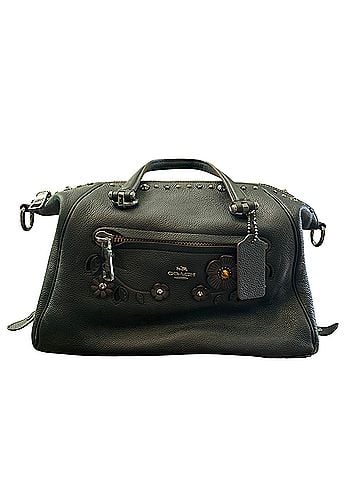 Coach willow floral appliqué  Leather Satchel (view 1)