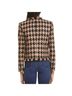 L'Agence 100% Acrylic 100% Polyester Houndstooth Black Brown Jacket Size 16 - photo 2