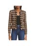 L'Agence 100% Acrylic 100% Polyester Houndstooth Black Brown Jacket Size 16 - photo 1