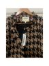 L'Agence 100% Acrylic 100% Polyester Houndstooth Black Brown Jacket Size 16 - photo 8