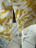 VIISHOW Floral Yellow White Short Sleeve Blouse Size M - photo 5