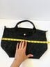 Longchamp 100% Wool Black Gray Leather Tote One size - photo 8