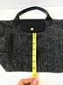 Longchamp 100% Wool Black Gray Leather Tote One size - photo 10