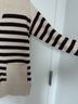 LOFT The Original Stripes Tan Black Wool Cardigan Size XS - photo 5