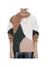 Zara Color Block Green Pink Brown White Wool Pullover Sweater Size S - photo 1