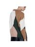Zara Color Block Green Pink Brown White Wool Pullover Sweater Size S - photo 2