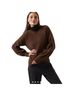 Athleta Solid Stripes Brown Pullover Sweater Size S - photo 2