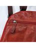 Jack Georges 100% Leather Solid Red Brown Backpack One size - photo 5