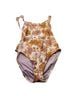 Kona Sol Tropical Floral White Yellow One Piece Swimsuit Size XL - photo 1