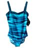 Miraclesuit Stripes Blue One Piece Swimsuit Size 16 - photo 1
