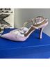 Ann Taylor 100% Suede Purple Heels Size 8 - photo 3