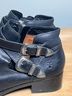 FRYE 100% Leather Black Silver Ankle Boots Size 8 - photo 4