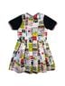 Iceberg 100% Polyester Graphic Yellow White Casual Dress Size L - photo 2