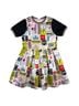 Iceberg 100% Polyester Graphic Yellow White Casual Dress Size L - photo 1