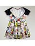 Iceberg 100% Polyester Graphic Yellow White Casual Dress Size L - photo 4