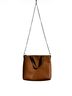 FEED 100% Leather Solid Brown Tan Leather Crossbody Bag One size - photo 5