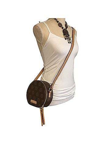 Adrienne Vittadini chocolate clam crossbody bag Crossbody Bag (view 1)