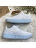 Nike 100% Fabric White Blue Sneakers Size 8 1/2 - photo 7