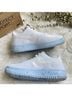 Nike 100% Fabric White Blue Sneakers Size 8 1/2 - photo 8