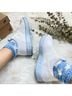 Nike 100% Fabric White Blue Sneakers Size 8 1/2 - photo 5