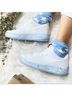 Nike 100% Fabric White Blue Sneakers Size 8 1/2 - photo 4