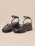 Lulus Black Wedges Size 6 - photo 4