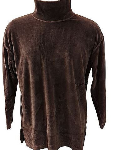 Tweeds velour Mock Turtleneck Long Sleeve T-Shirt (view 1)