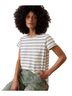 Marine Layer Stripes White Blue Short Sleeve Blouse Size M - photo 1