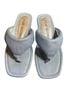 Stuart Weitzman 100% Canvas Blue Flip Flops Size 9 1/2 - photo 1