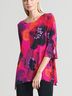 Clara Sun Woo Floral Pink Orange 3/4 Sleeve Blouse Size L - photo 5