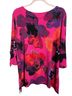 Clara Sun Woo Floral Pink Orange 3/4 Sleeve Blouse Size L - photo 2