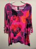 Clara Sun Woo Floral Pink Orange 3/4 Sleeve Blouse Size L - photo 4