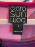Clara Sun Woo Floral Pink Orange 3/4 Sleeve Blouse Size L - photo 3
