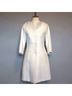 KAUFMANFRANCO 100% Angora 93% Silk 7% Elastic Solid White Black Coat Size 4 - photo 5