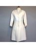KAUFMANFRANCO 100% Angora 93% Silk 7% Elastic Solid White Black Coat Size 4 - photo 3