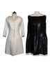 KAUFMANFRANCO 100% Angora 93% Silk 7% Elastic Solid White Black Coat Size 4 - photo 1